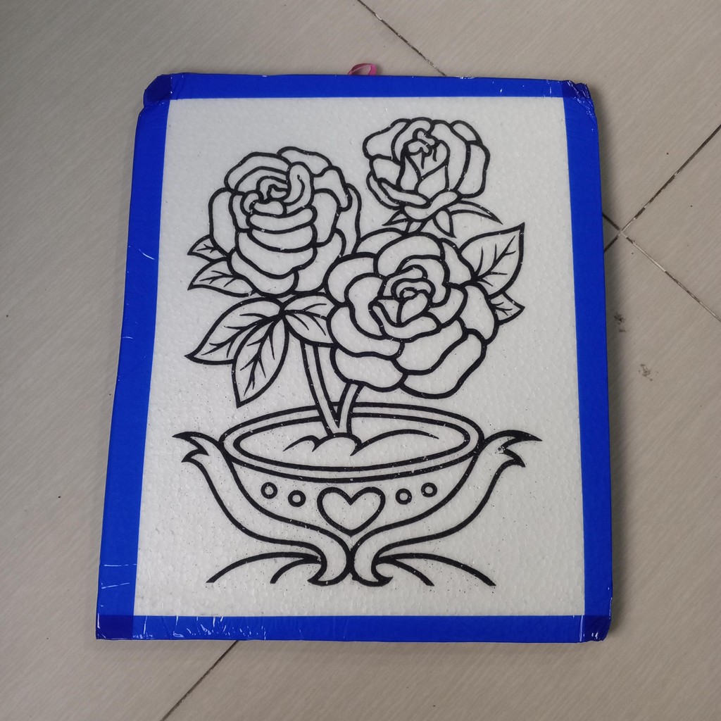 

STYROFOAM LUKIS/GABUS LUKIS ANAK POLOSAN 33X40 - MAWAR