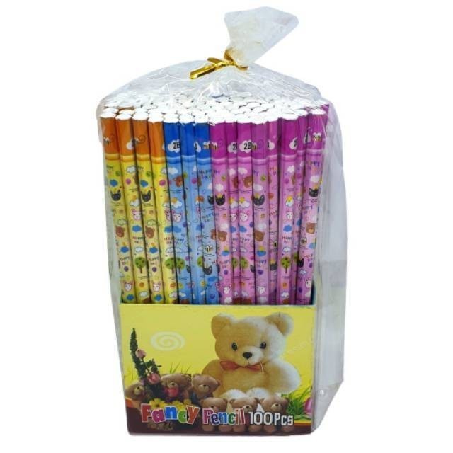 

[100 PCS] Pensil 2B Hitam / Fancy Pencils Motif MURAH