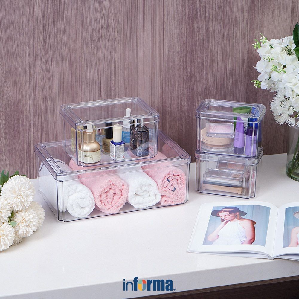 Informa Set 4 Pcs Anca Kotak Penyimpanan Multifungsi Kotak Serbaguna Wadah Simpan Storage Box Boks O