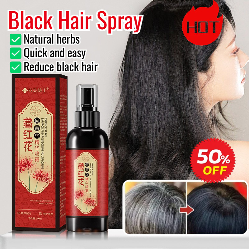 Saffron Essence Spray From White To Black Natural Herbs Black Hair Serum Hair Growth Serum