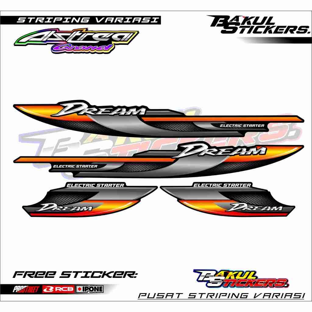 Striping Variasi Honda Astrea Grand / Sticker List Motor Honda Astrea Grand