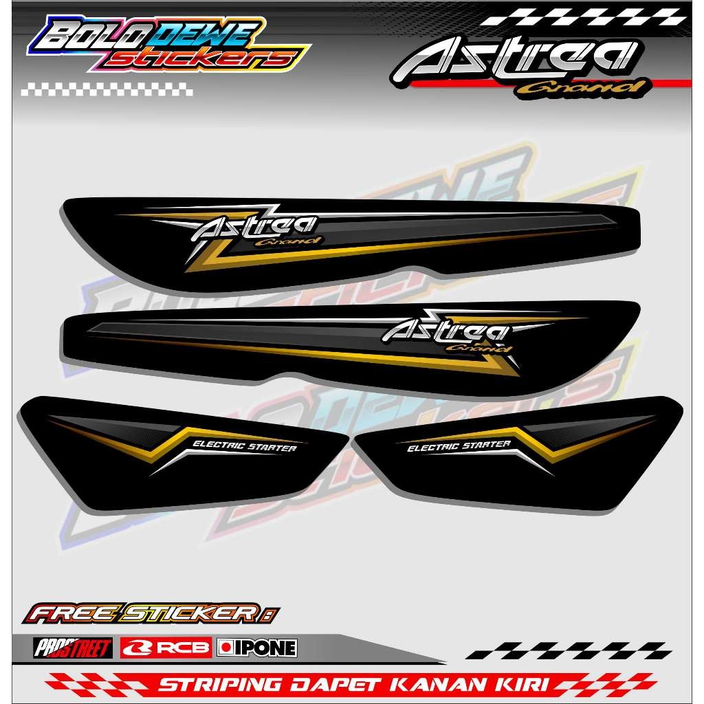Striping Variasi Honda Astrea Grand / Sticker List Motor Honda Astrea Grand