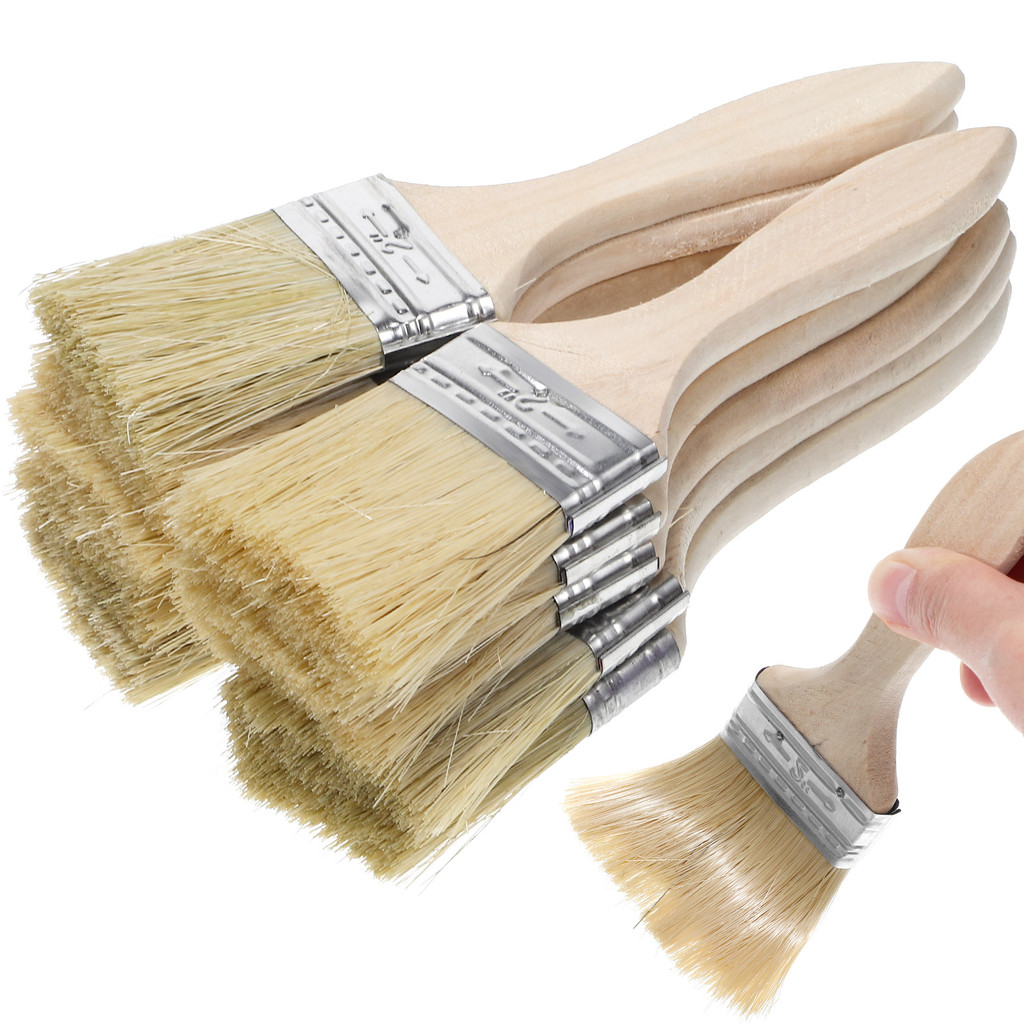

10 Pcs Brush for Oil Paint Thickened Wooden Handle Brushes Watercolor Child Small Painting
