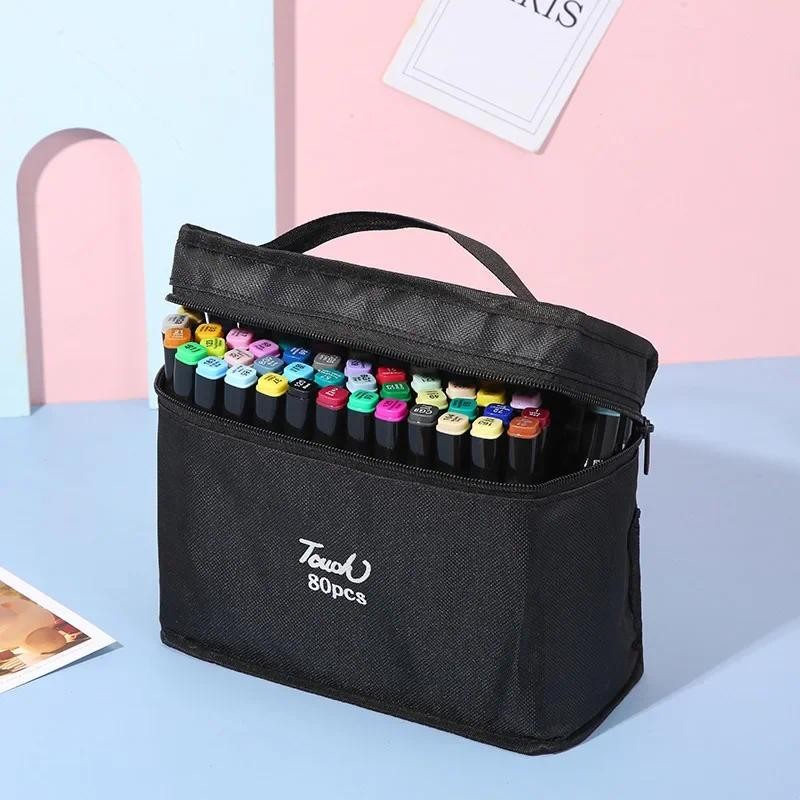 

24/80 Colors Alcohol Markers Oil-based Watercolor Brush Dual Tip Art Markers for Kids & Adult Coloring Sketching Drawing Markers