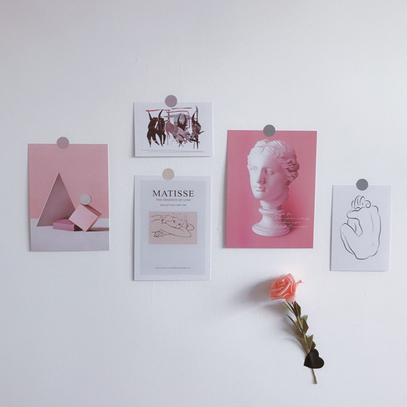 

Morandi Art Illustration Decoration Cards Simple Style DIY Wall Sticker Photographic Props Background Decorative Stationery