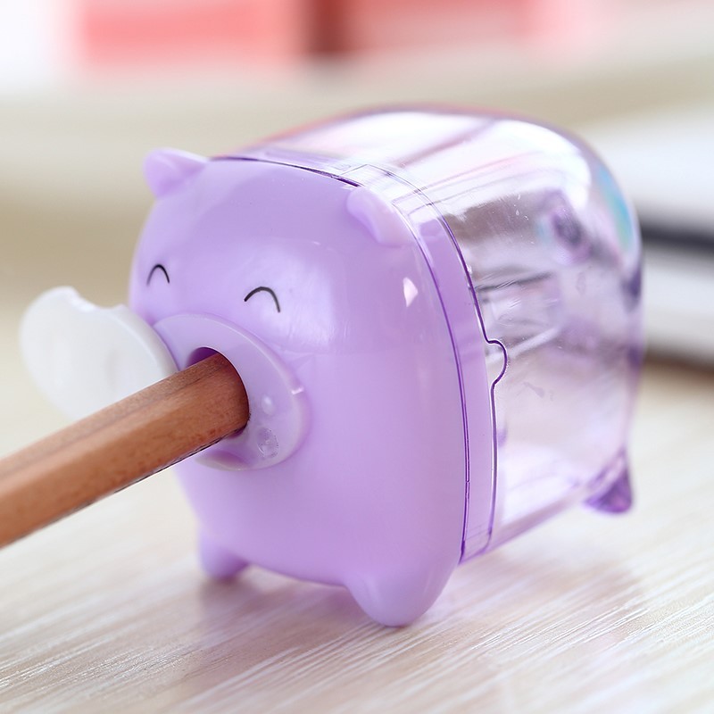 

0557 Pencil Sharpener Sweet Little Pig Sharpener Cute Kawaii Stationery School Office Supplies(Random Color)