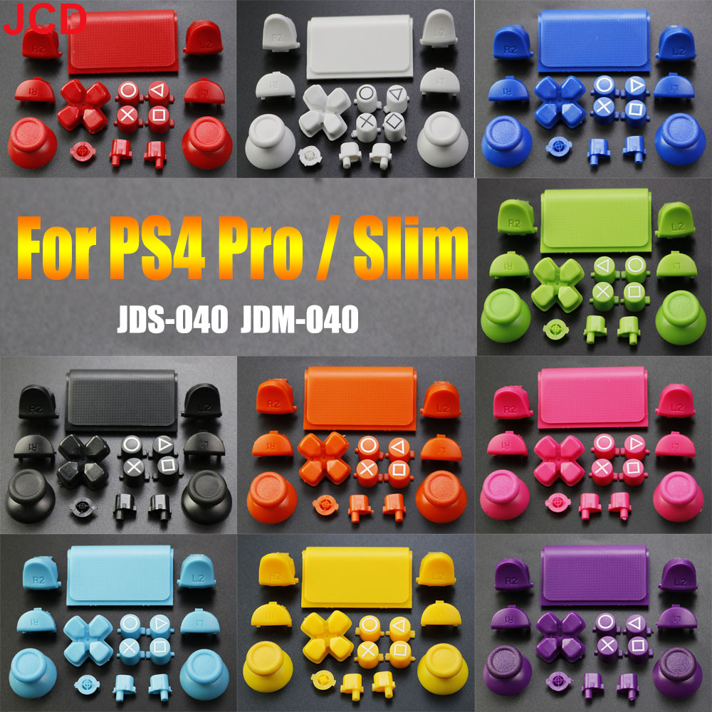JCD For PS4 Pro Slim Controller JDS-040 JDM-040 Full Set Joysticks Dpad R1 L1 R2 L2 Direction Key AB