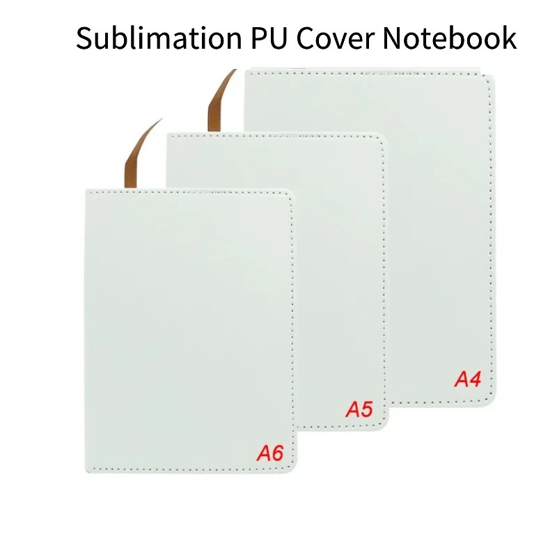

PU Leather Cover Notebooks Sublimation Blanks Soft Surface Notebook Creative Office Suppliers For Heat Transfer Print Logo Image