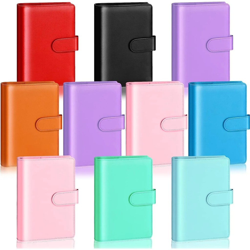 

Notebook A6 PU Colorful Money Budget Planner Binder Zipper EnvelopesCash Envelopes for Budgeting Money Organizer for Budget
