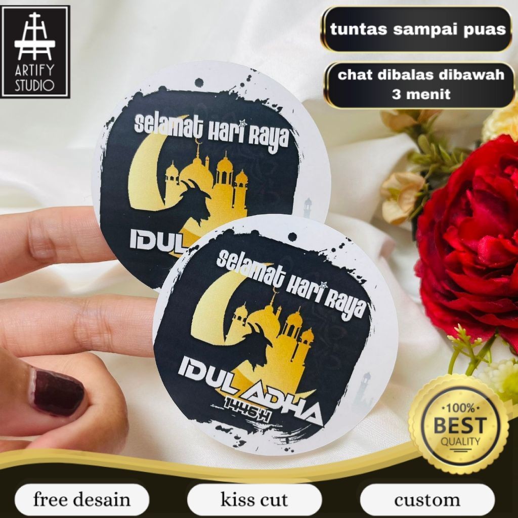 

Artify Sticker Selamat Hari Raya Idul Adha Sticker Lebaran Haji Toples Cookies Free Desain Custom