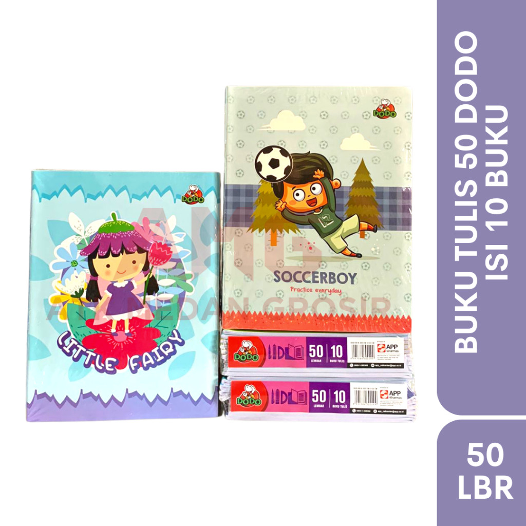 

BUKU TULIS 50 LEMBAR DODO 10 BUKU