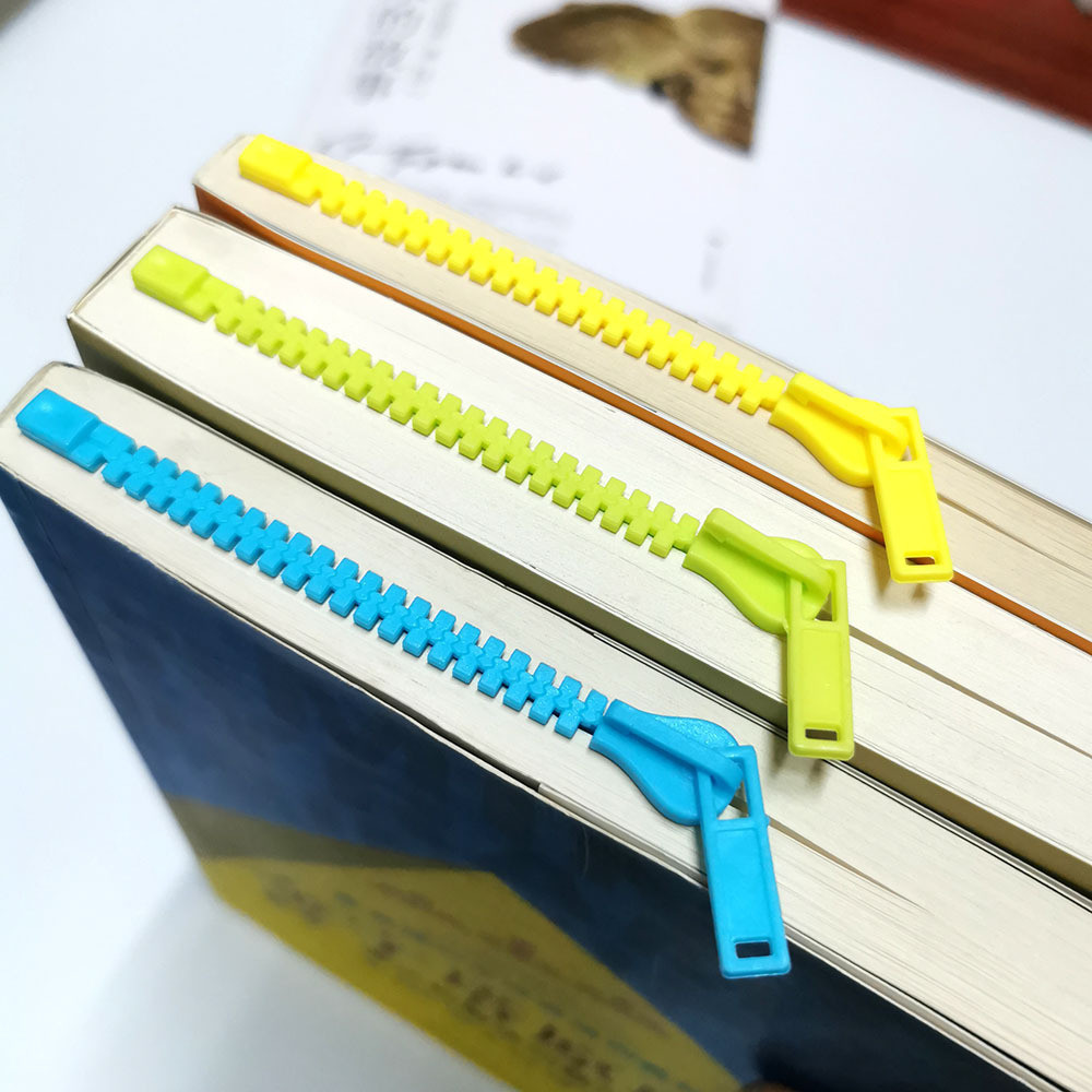 

1 Piece Lytwtw's Creative Zipper Mark Cute Bookmark Office Book School Supplies Funny Gift