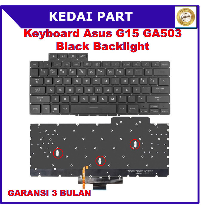 Keyboard Asus ROG Zephyrus G15 GA503 ‎GA503QM GA503RM Backlight - Black Backlight