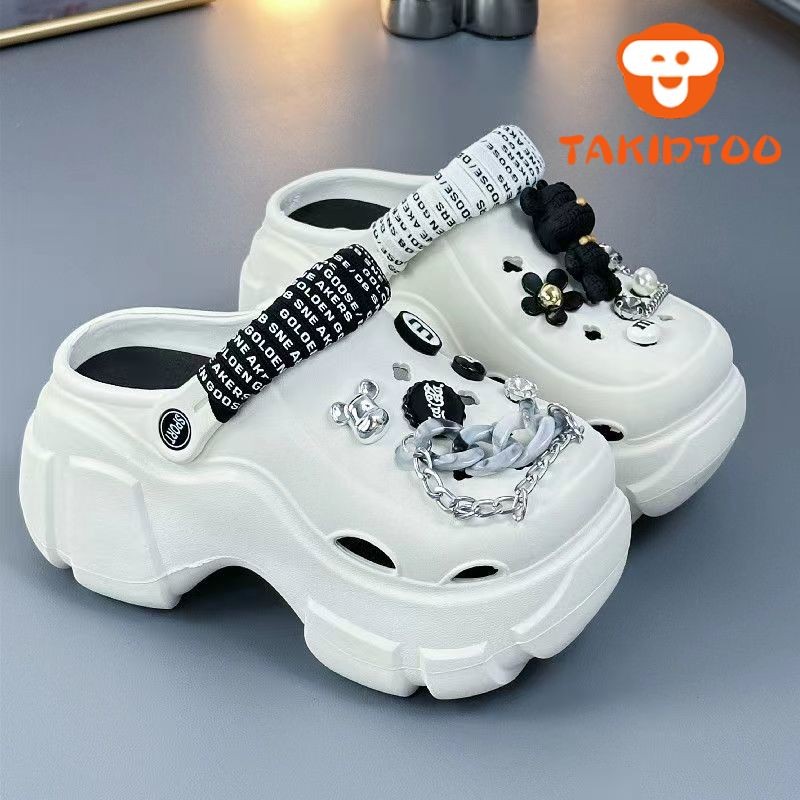 Takidtoo sandal baim eva wanita sandal kodok Fuji Bahan 3D anti slip classic bae clog platform No.10