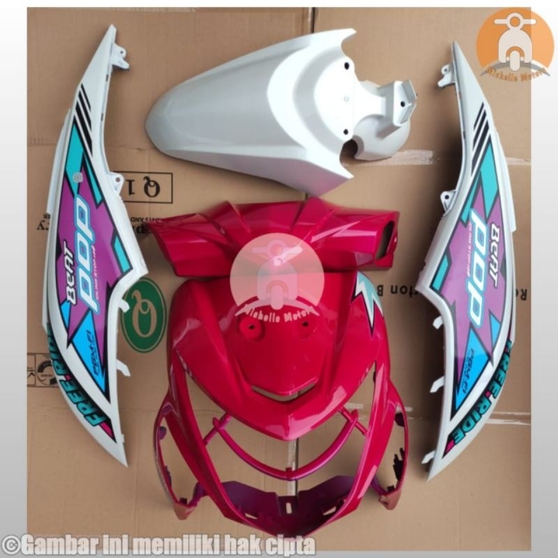 ECERAN BODY HALUS BEAT POP PUTIH-HITAM-MERAH/body beat pop/full halus body beat pop