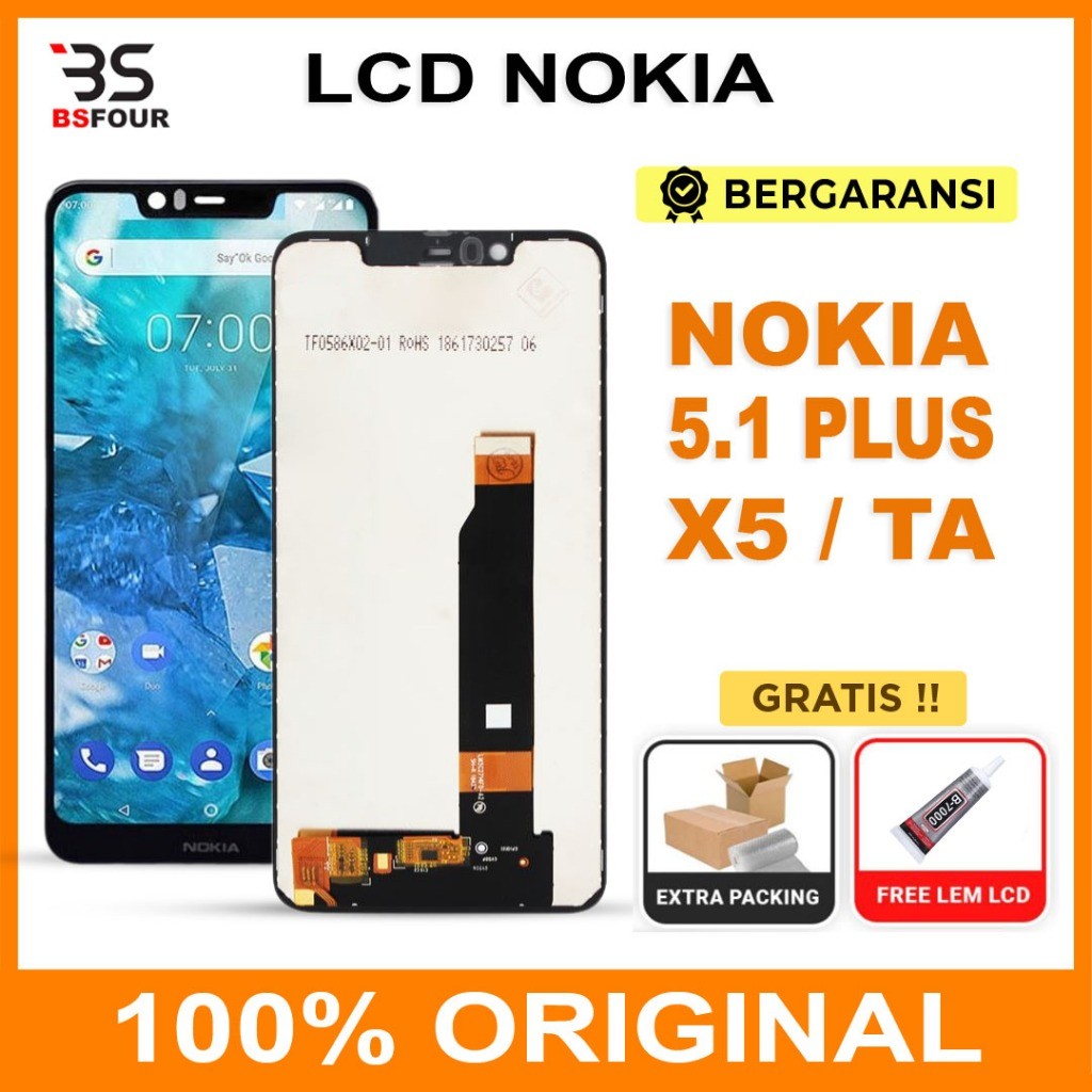 LCD NOKIA 5.1 PLUS / X5 / TA - 1105 FULLSET TOUCHSCREEN