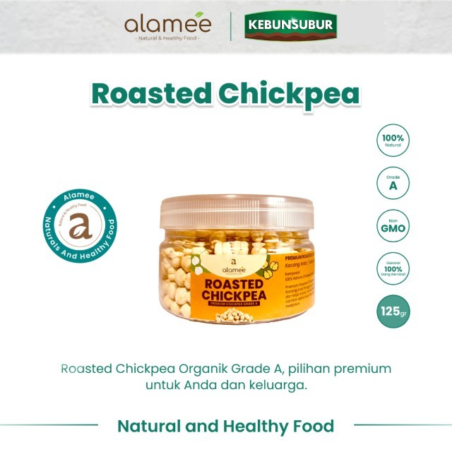 

ALAMEE Kacang Arab Panggang Roasted Chikpea Kacang Adas Gurih Matang Siap Makan PREMIUM 125gr kebunsurbur