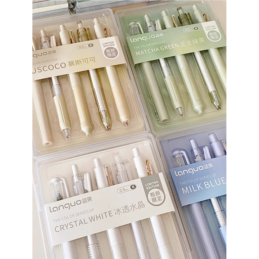 

INS Simplicity Gel Pen Set Korean Style Solid Color 0.5MM Black Cute Pens Lovely Stationery Pens School Student Office Supplies