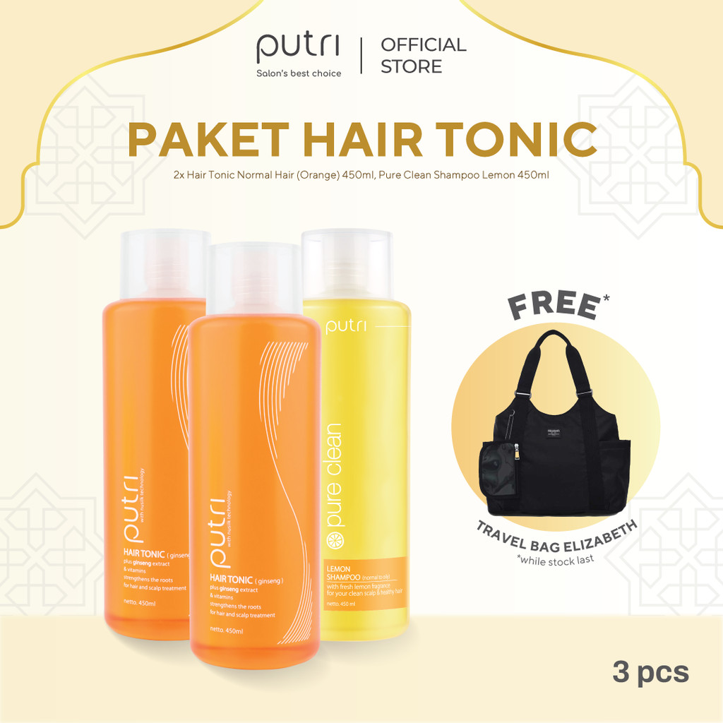 [Promo Putri] Paket Hair Tonic 450ml Gratis Tas Elizabeth
