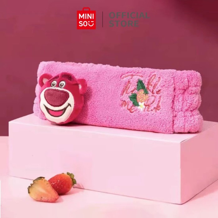 MINISO Headband Seri Lotso Bando Bandana Facial Rambut Handuk Bando - PINK