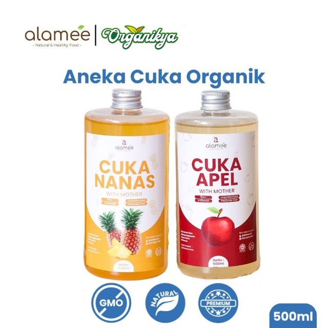 

ALAMEE Cuka Apel Nanas Original Vinegar With Mother Premium Organik Pine Apple Cider Vinegar organikya