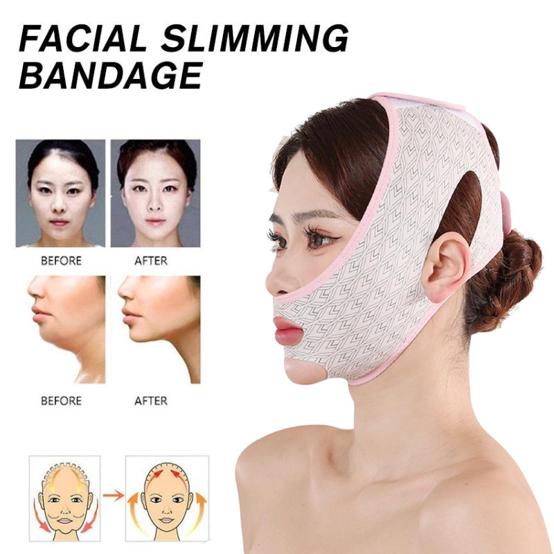 Perban Pelangsing Wajah Masker Alat Kecantikan Tidur Pembentuk Wajah Masker Dagu Berbentuk V Sabuk P