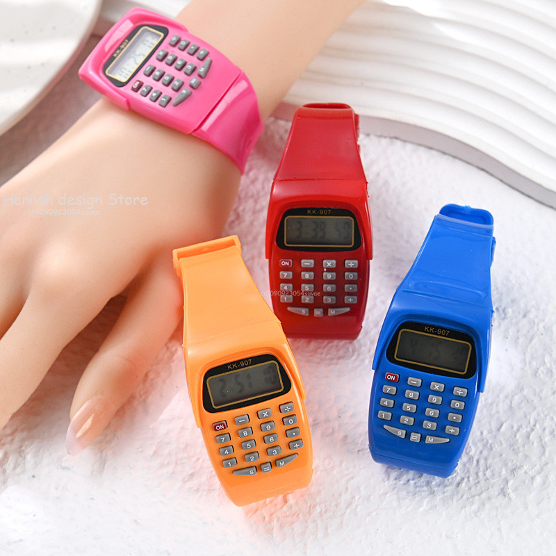 

New Children Electronic Calculator Silicone Date Multi-Purpose Keypad Wrist Watch Electronic Calculator Wrist Watch