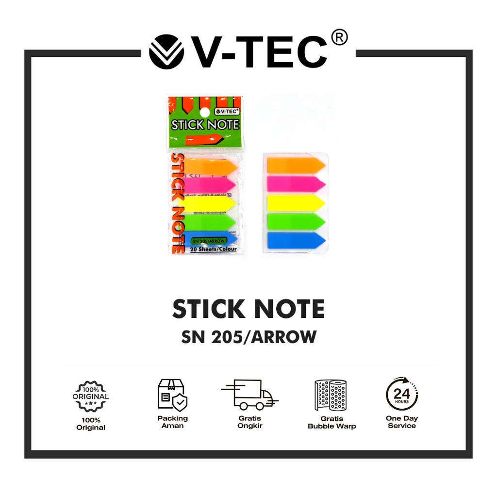 

V-TEC STICKY NOTE SN-205 ARROW