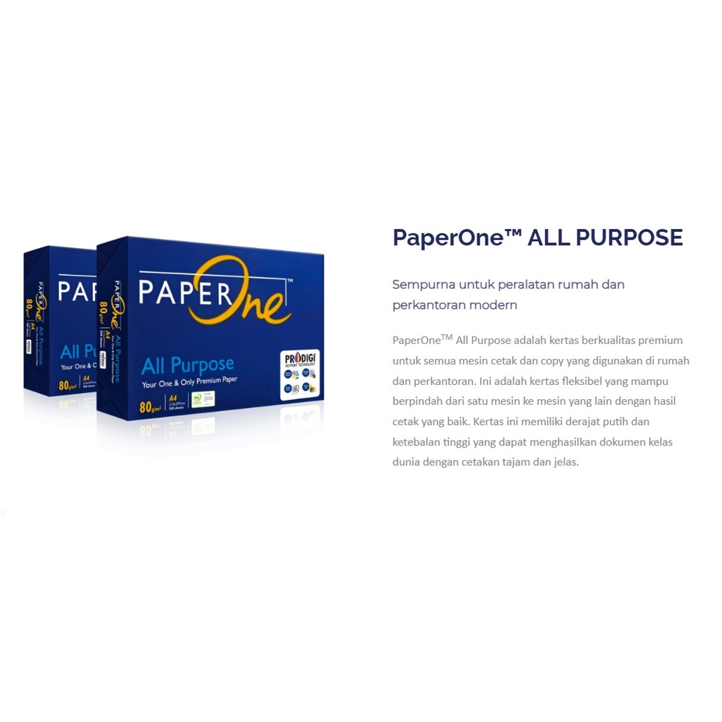 

Paper One Kertas Print/Fotocopy A4 80gr