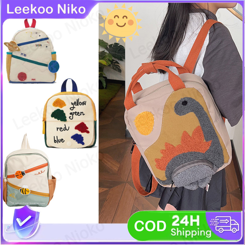 【Ready Stock】Tas Unisex Pria Perempuan Cewek Cowok Tas Sekolah Anak Perempuan Tas ransel anak Motif 