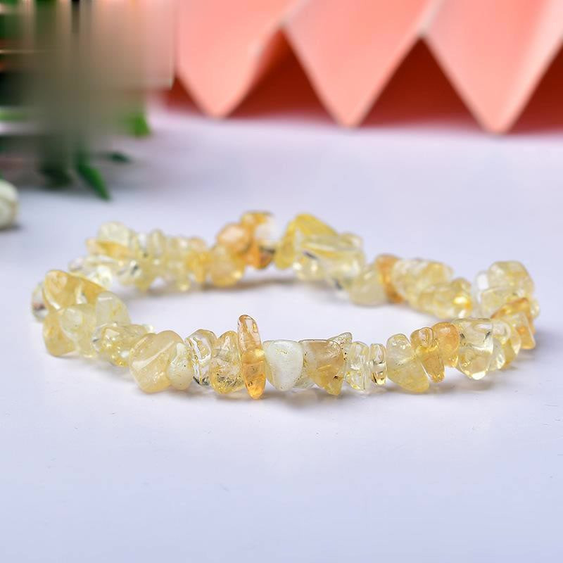 Gelang Batu Kerikil Kristal Chips Citrine Natural | Kode : BC-37