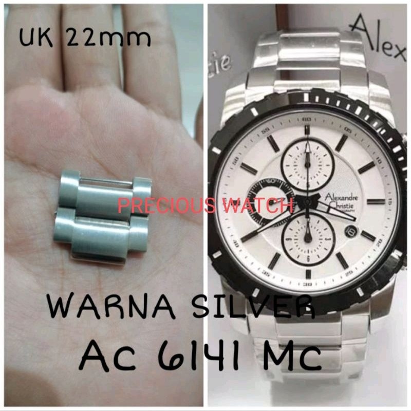 Sambungan Tali Rantai Jam Tangan Alexandre Christie Original AC 6141 Cowok