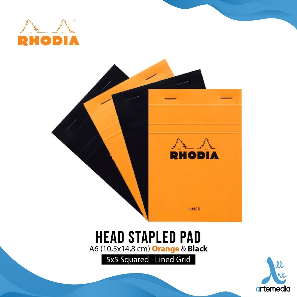 

Rhodia Head Stapled Pad A6 N13 Notepad Buku Catatan