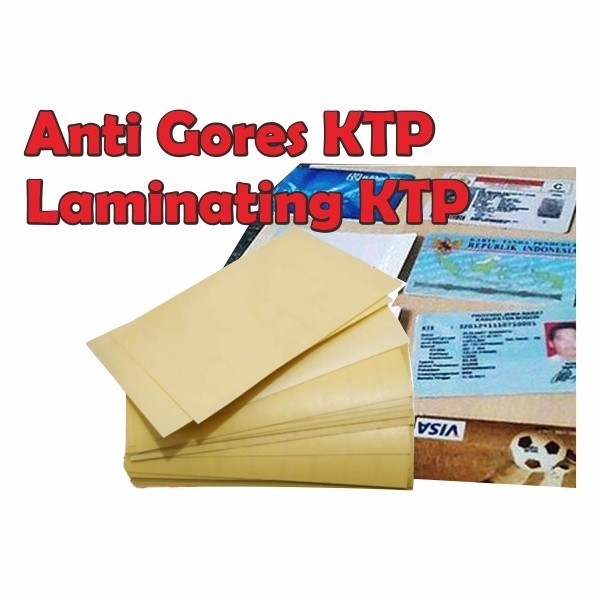 

anti gores/laminating ktp sim npwp bpjs