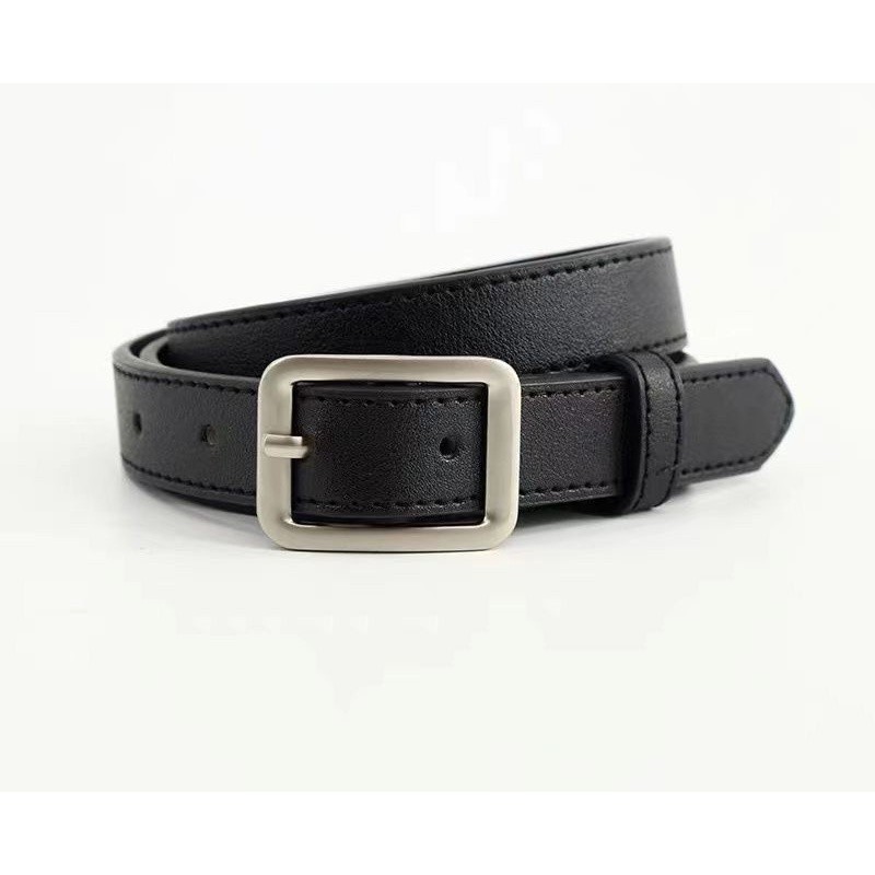 Tobex Store Zara Leather Belt - Ikat Pinggang Wanita Kulit Sapi Metal Belt Dan Buckle Slim Casual Wa