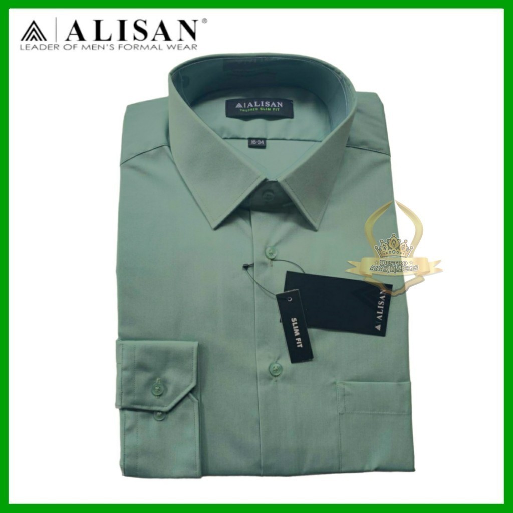 Alisan Sage Polos / Kemeja Alisan Lengan Panjang / Kemeja Alisan Motif / Kemeja Alisan Slim Fit / Al