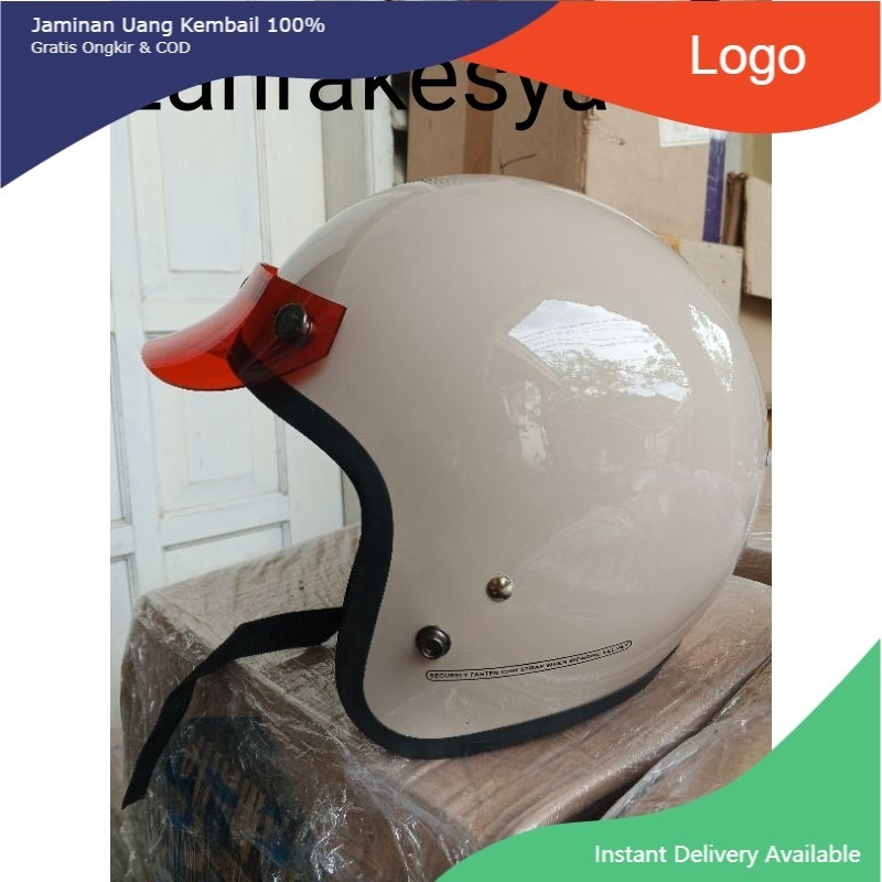 HELM BOGO CREAM PET WARNA