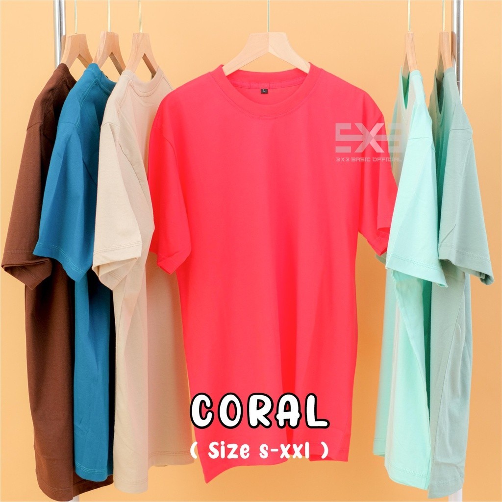 Kaos Polos Cotton Combed 30s Kaos Polos Coral Premium Combed 30s