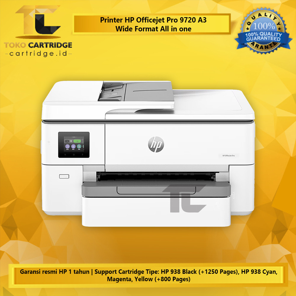 Printer HP Officejet Pro 9720 A3 Wide Format Wireless Multi Fungsi pengganti HP 7720