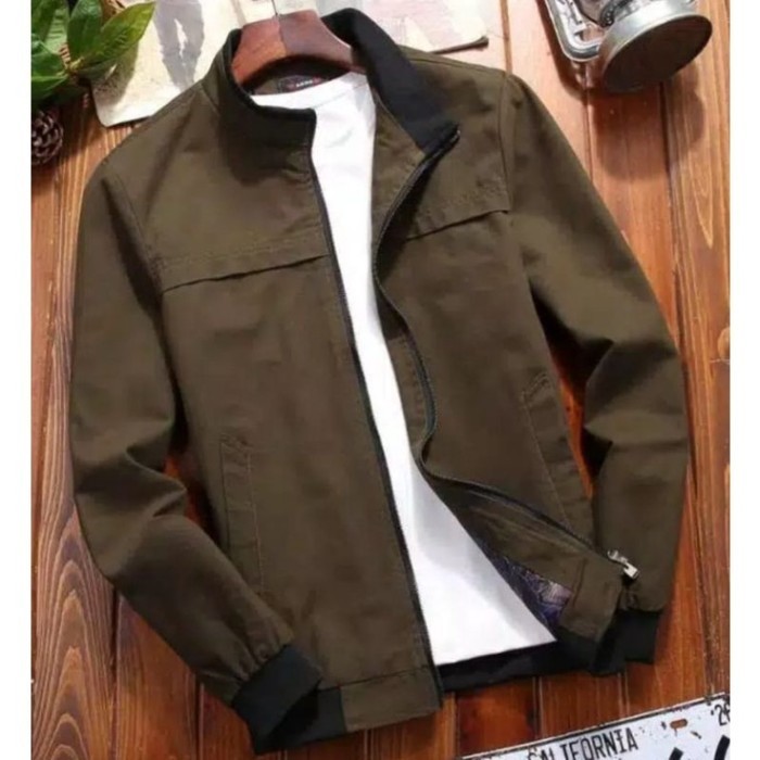jaket casual fashion pria dewasa cotton premium import