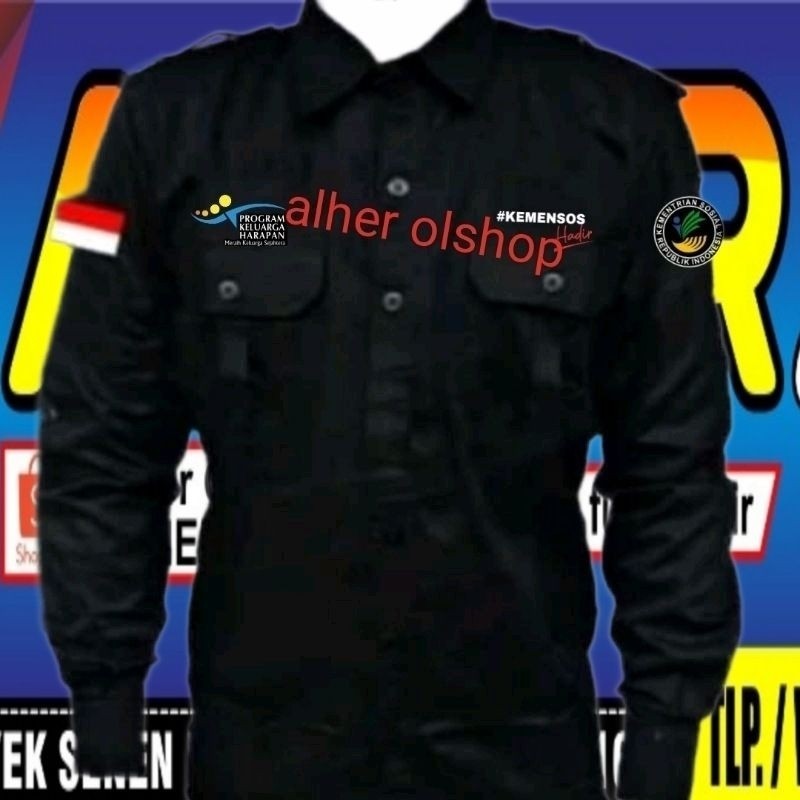 lengan panjang big size kemeja PKH baju PKH seragam PKH baju kerja PKH kemeja Kemensos baju kemensos