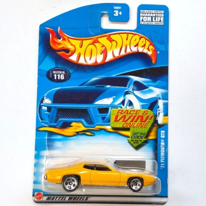 FTS27 HW Hot Wheels 71 Plymouth GTX kuning 2001