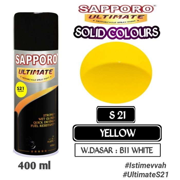 

SAPPORO ULTIMATE S21 YELLOW 400ml Cat Semprot Pylok Pilok Pylox