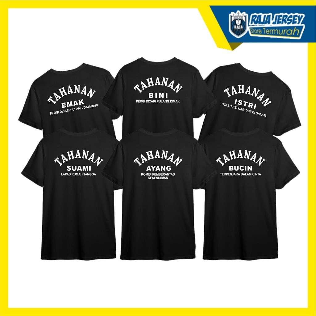 T SHIRT KAOS BAJU TAHANAN - TAHANAN ISTRI TAHANAN AYANG - KAOS DISTRO PRIA WANITA