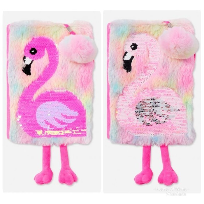 

JUSTICE FLAMINGGO SEQUIN DIARY INCLUDE PEN - BUKU CATATAN JUSTICE