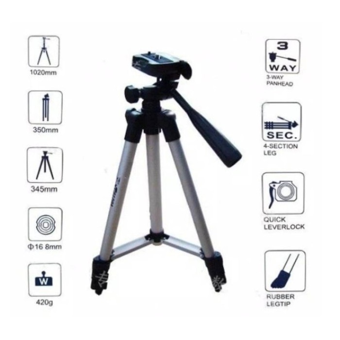 Tripod Kamera Profesional untuk Kamera Digital