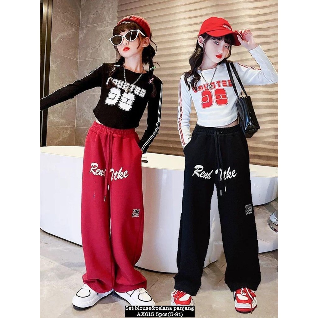 AX615 Set Blouse & Celana Panjang