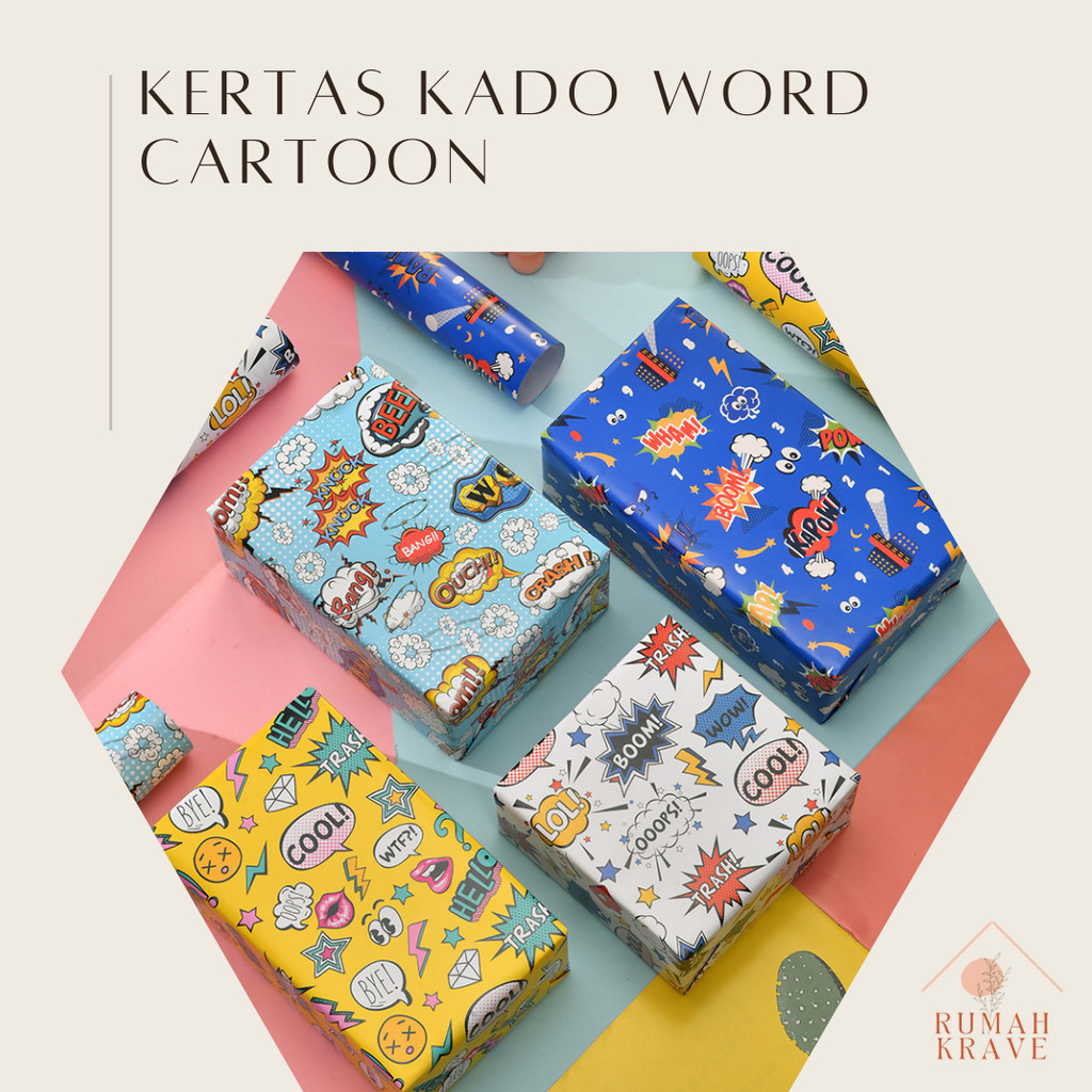 

RUMAH KRAVE - Kertas Kado Word Cartoon Glossy