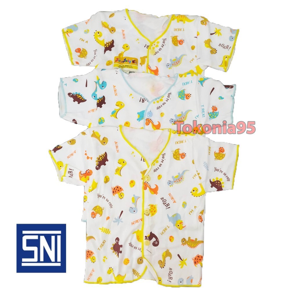 Baju Bayi Newborn Lengan Pendek - Airin Baby BAru Lahir 0-6 Bulan