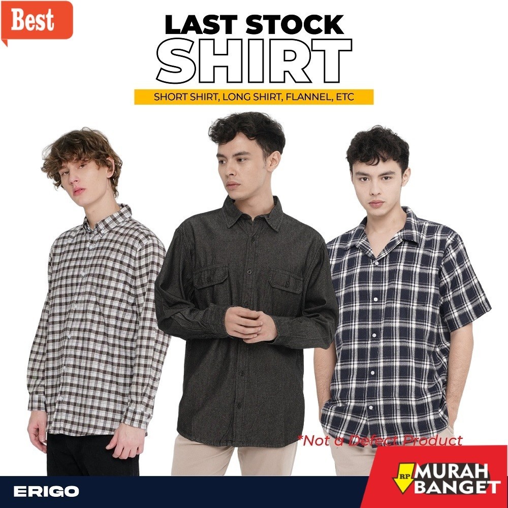 kemeja pria kasual lengan panjang Erigo Last Stock Shirt